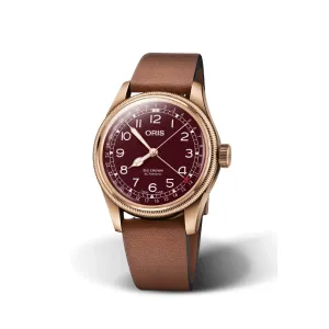 Oris Big Crown - Red Dial & Brown Strap