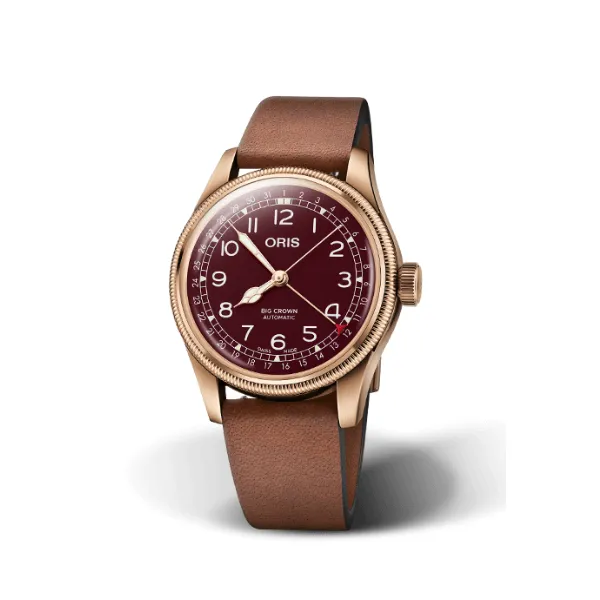 Oris Big Crown - Red Dial & Brown Strap