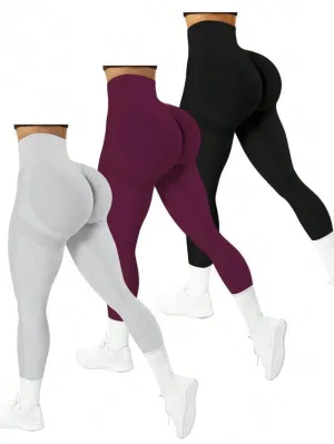 PACK OF 3 HIGH WAIST SPORTS LEGGINGS
