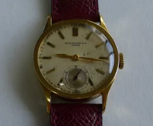 Patek Philippe Watch Calatrava Ref. 96 18k Gold Manual Men's with New Buckle