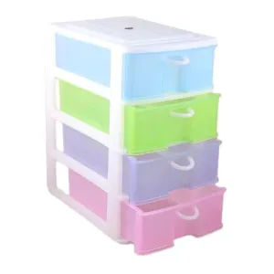 Phoenix Portable Storage Unit - 4 Drawers - Multicolor