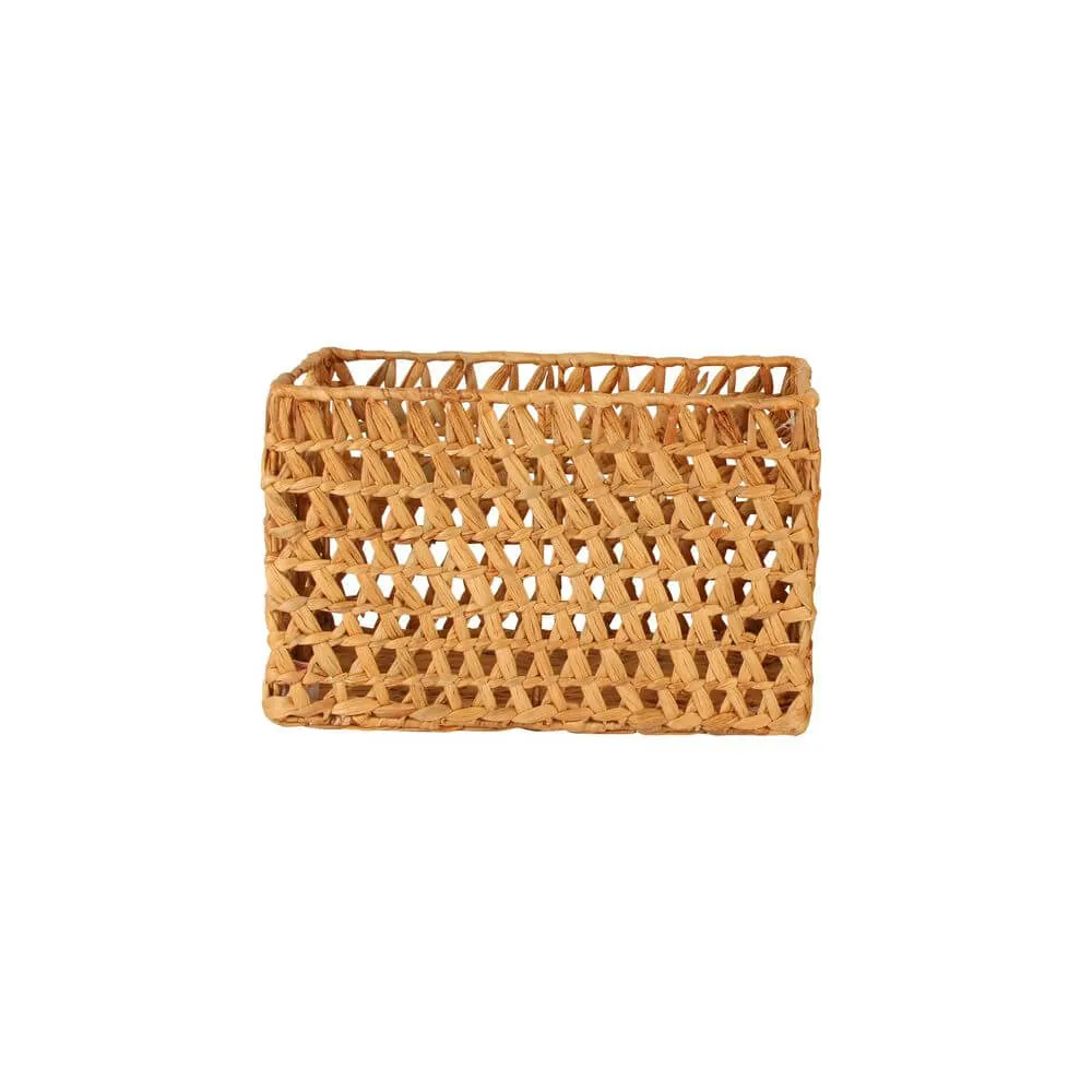 Poe Small Rectangular Water Hyacinth Storage Basket