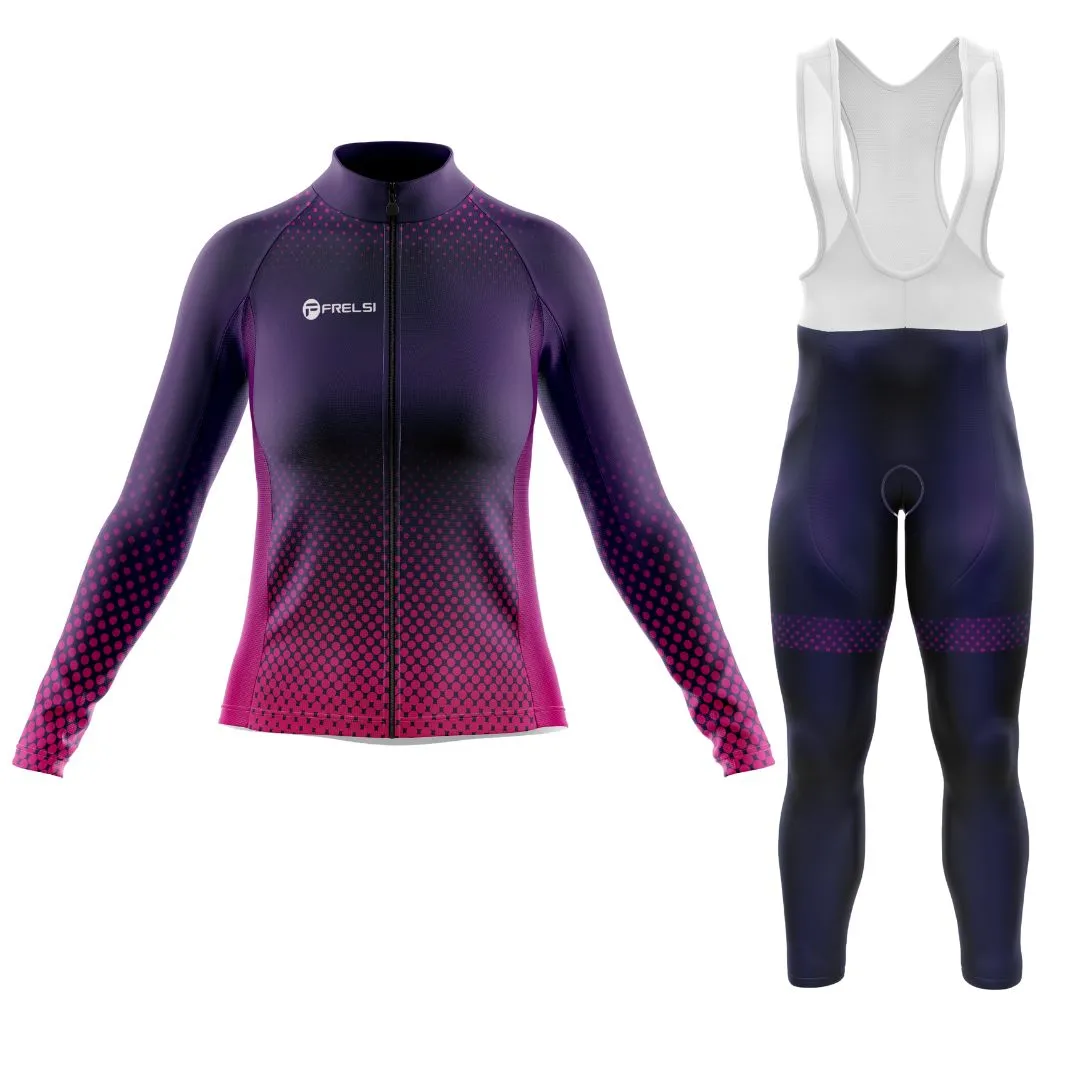 Purple Dot Ride | Women's Long Sleeve Cycling Set