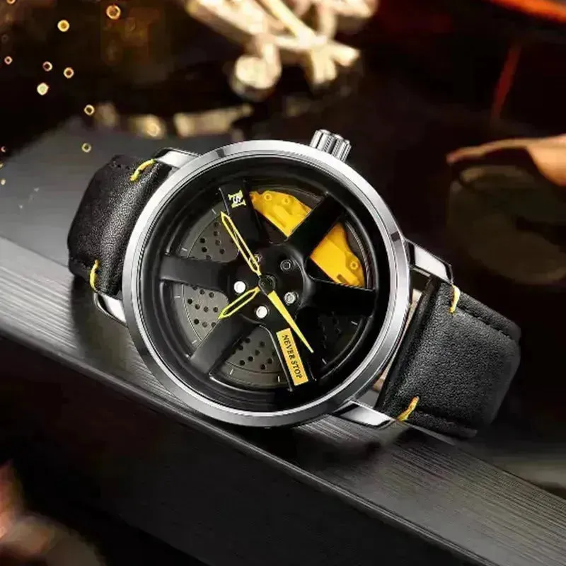Quartz Men's Mesh Strap Trendy Unique Dial Watch