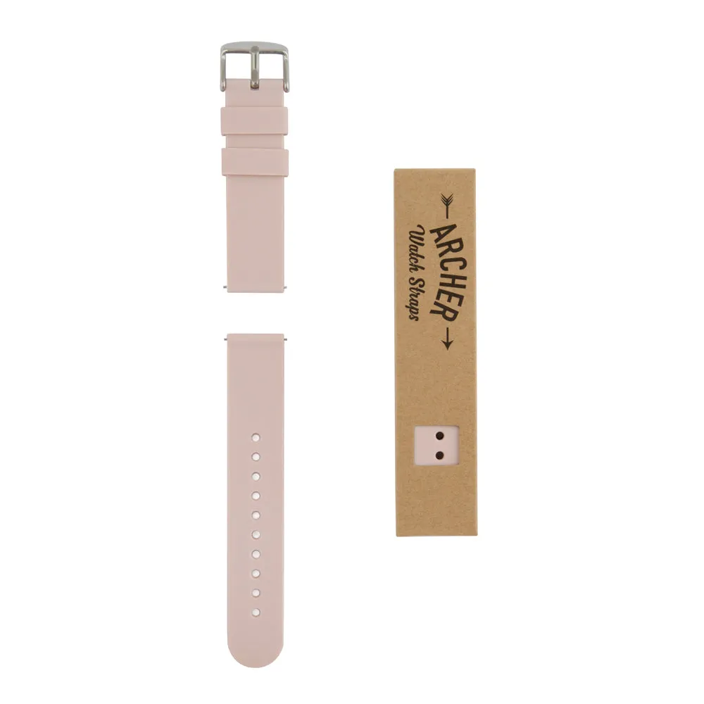 Quick Release Silicone Watch Band - Pale Rose