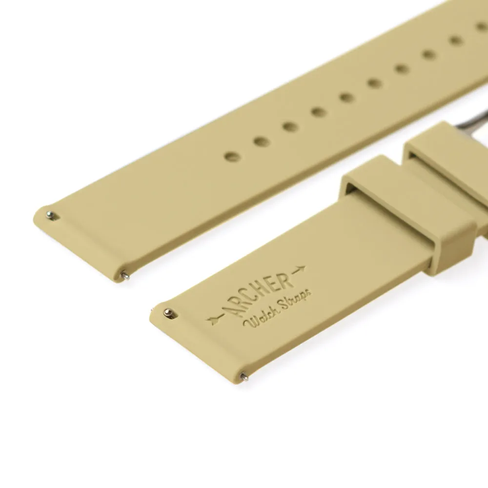 Quick Release Silicone Watch Band - Sand