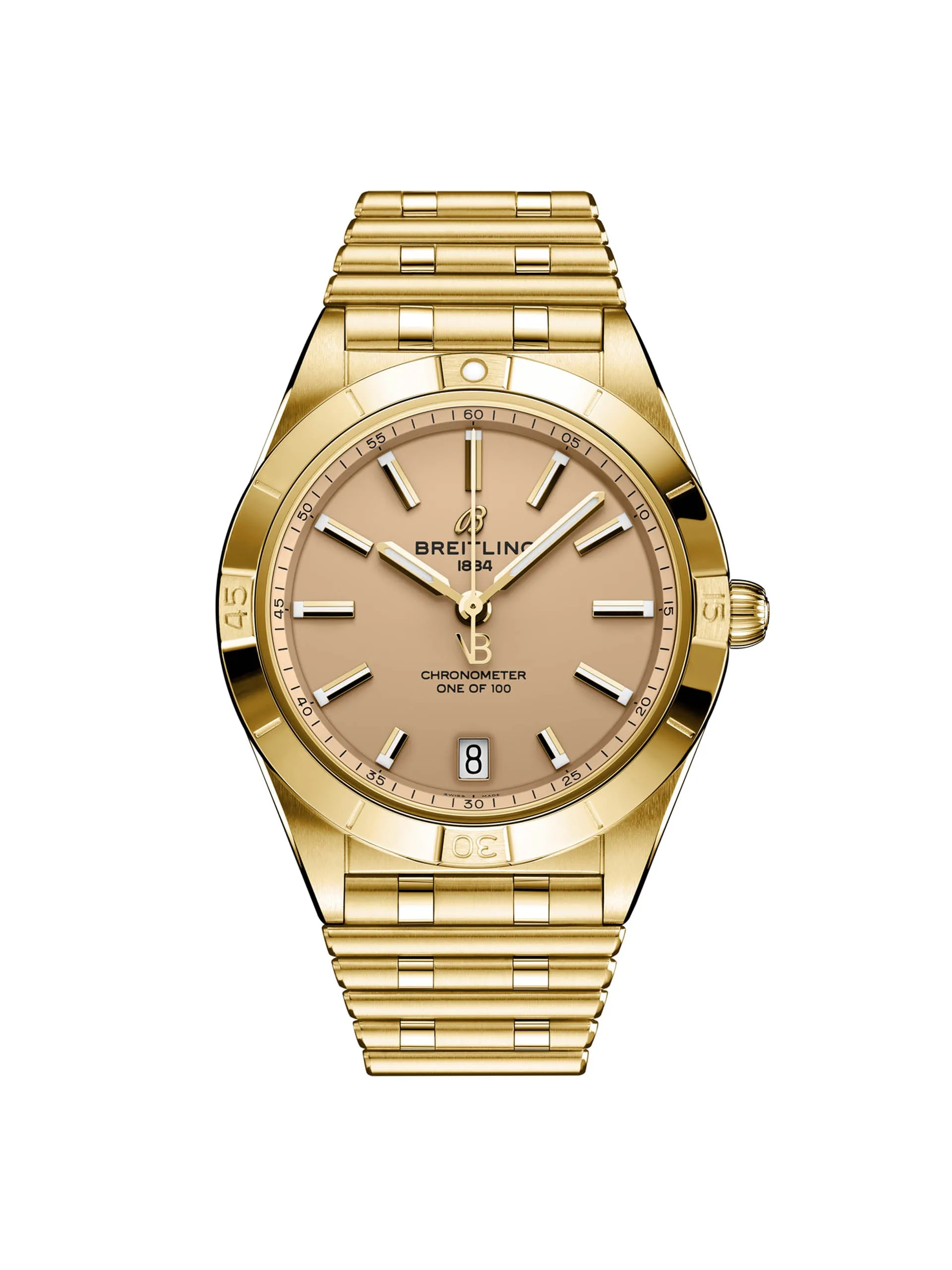 Sand 18kt yellow gold Chronomat Automatic 36 Victoria Beckham