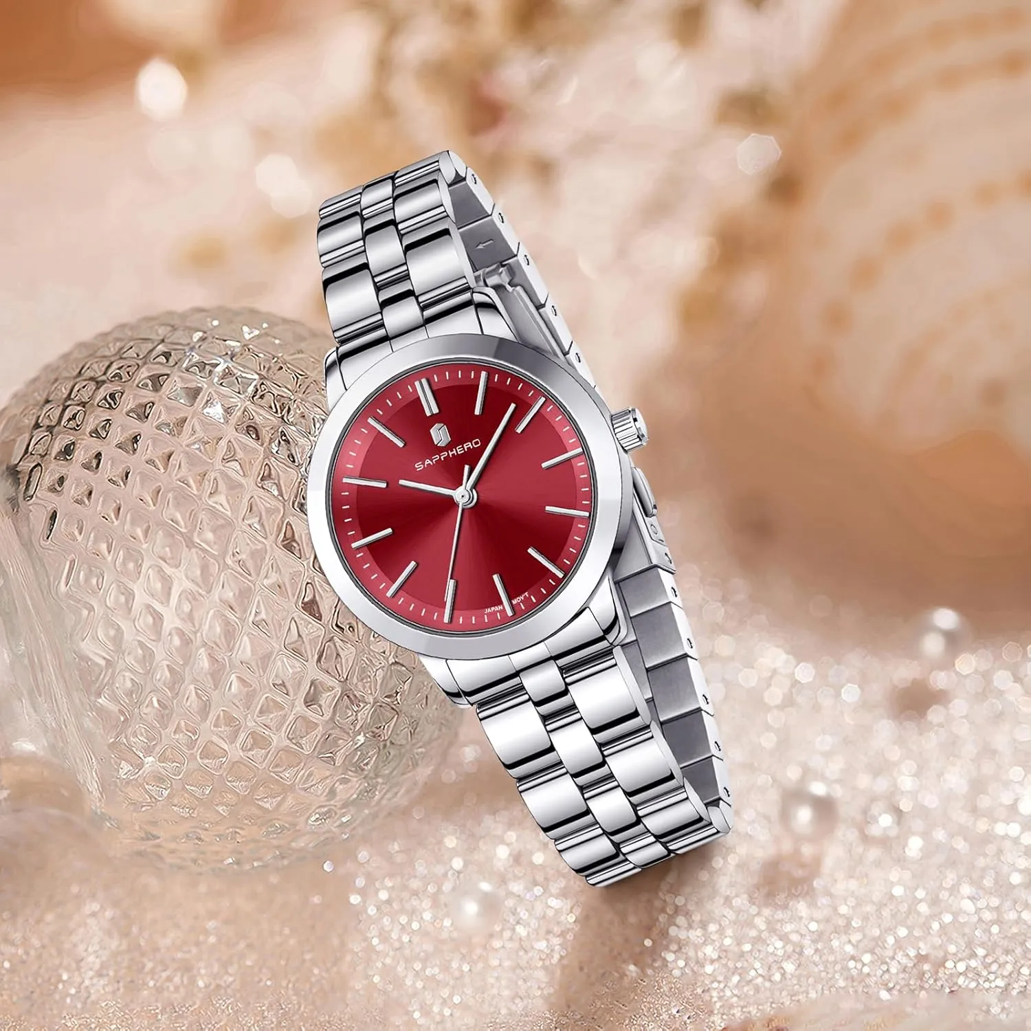 SAPPHERO Wrist Watch for Women Luxury Ladies Watches Women's Bracelet Watch Small Stainless Steel Analog 5ATM Waterproof Watches for Women