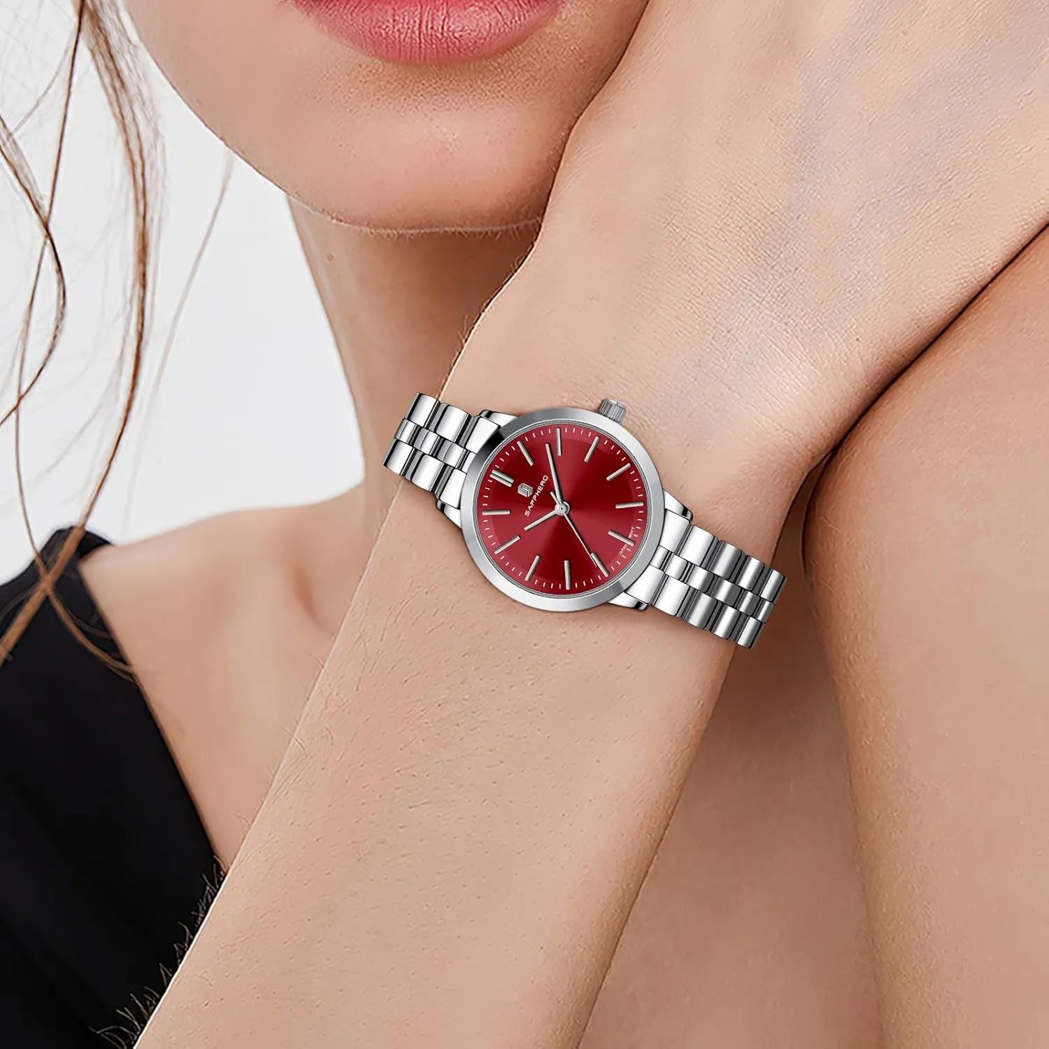 SAPPHERO Wrist Watch for Women Luxury Ladies Watches Women's Bracelet Watch Small Stainless Steel Analog 5ATM Waterproof Watches for Women
