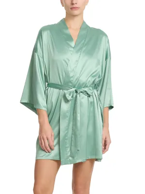 Satin Sleep Robe Green Tea Sale