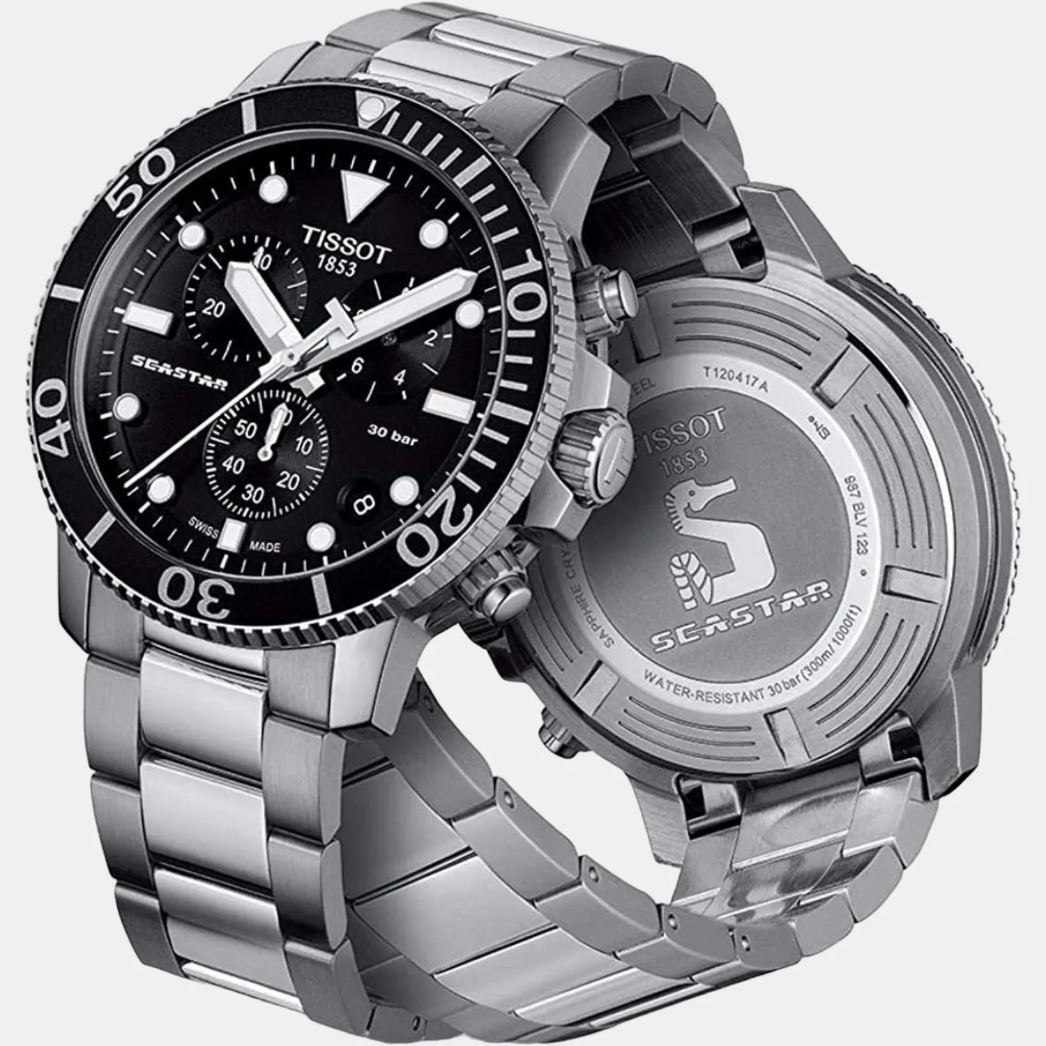 Seastar Men Chronograph Stainless Steel Watch T1204171105100