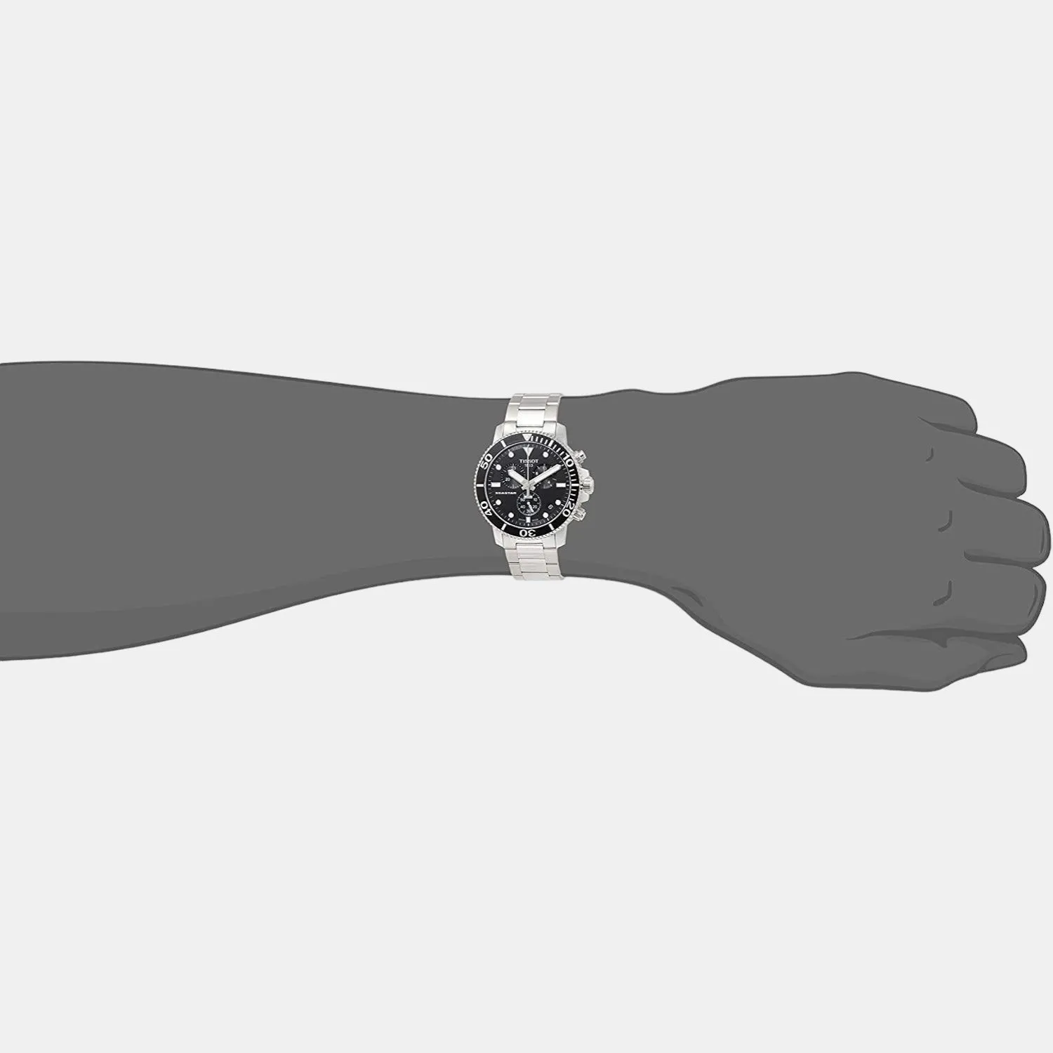 Seastar Men Chronograph Stainless Steel Watch T1204171105100
