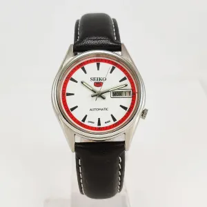 Seiko 5 Automatic-7009A White Color Dial 17 Jewels Day Date Men's Wrist Watch
