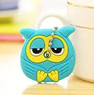 Silicone Amusing Head Yellow Face Stool Emoticons Smile Key Cover Key Cap Keychain Key Chain Key Ring Key Holder Women Bag Charm