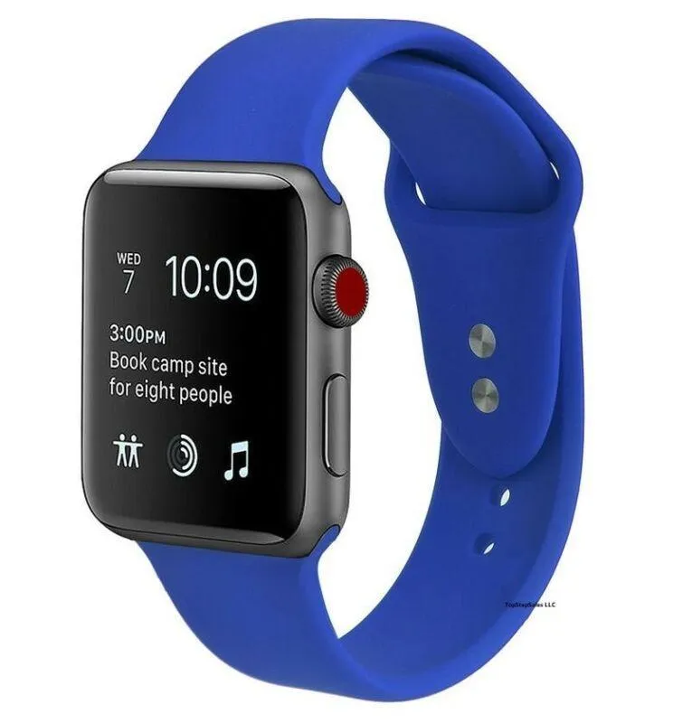 Silicone Strap Band for Apple Watch Sports Series 5/4/3/2/1 38mm 40mm 42mm 44mm