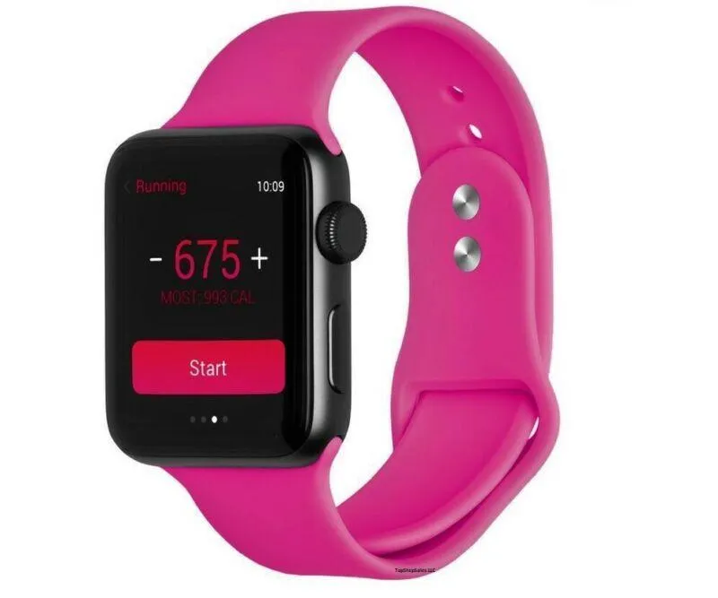 Silicone Strap Band for Apple Watch Sports Series 5/4/3/2/1 38mm 40mm 42mm 44mm