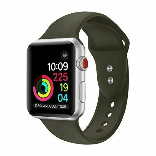 Silicone Strap Band for Apple Watch Sports Series 5/4/3/2/1 38mm 40mm 42mm 44mm