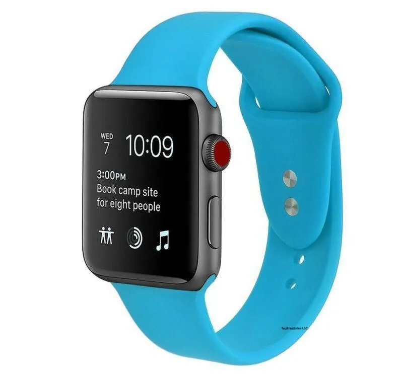 Silicone Strap Band for Apple Watch Sports Series 5/4/3/2/1 38mm 40mm 42mm 44mm