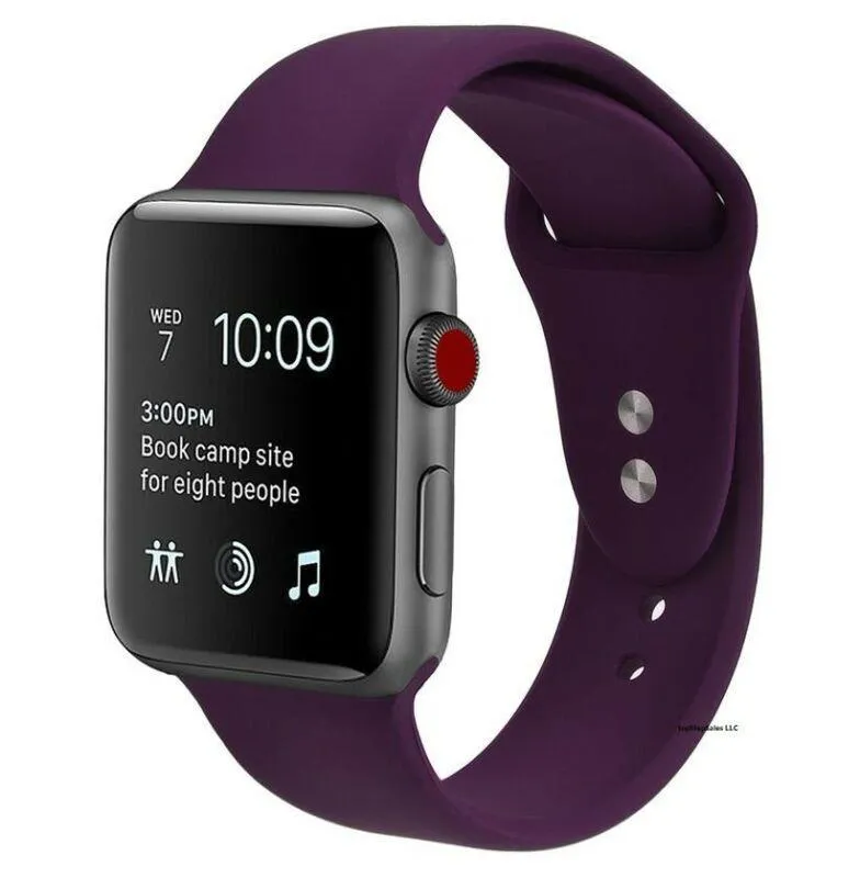 Silicone Strap Band for Apple Watch Sports Series 5/4/3/2/1 38mm 40mm 42mm 44mm