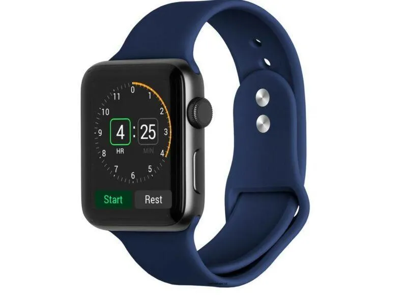 Silicone Strap Band for Apple Watch Sports Series 5/4/3/2/1 38mm 40mm 42mm 44mm