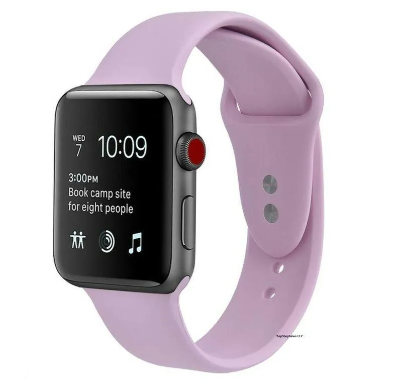 Silicone Strap Band for Apple Watch Sports Series 5/4/3/2/1 38mm 40mm 42mm 44mm
