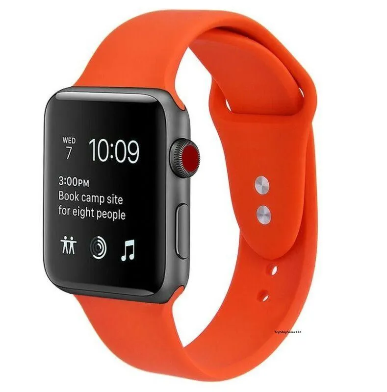 Silicone Strap Band for Apple Watch Sports Series 5/4/3/2/1 38mm 40mm 42mm 44mm