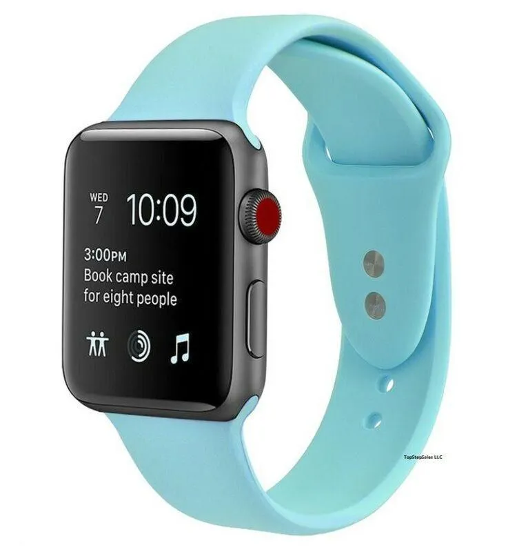 Silicone Strap Band for Apple Watch Sports Series 5/4/3/2/1 38mm 40mm 42mm 44mm