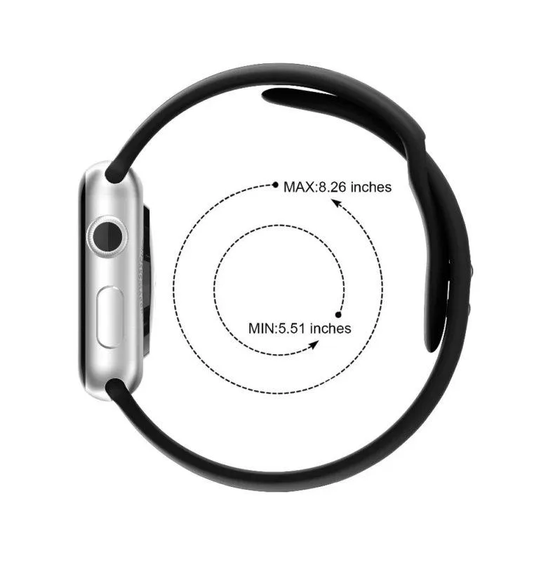 Silicone Strap Band for Apple Watch Sports Series 5/4/3/2/1 38mm 40mm 42mm 44mm