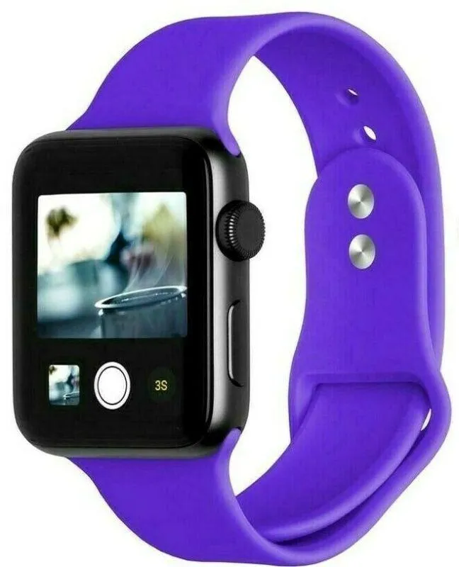 Silicone Strap Band for Apple Watch Sports Series 5/4/3/2/1 38mm 40mm 42mm 44mm