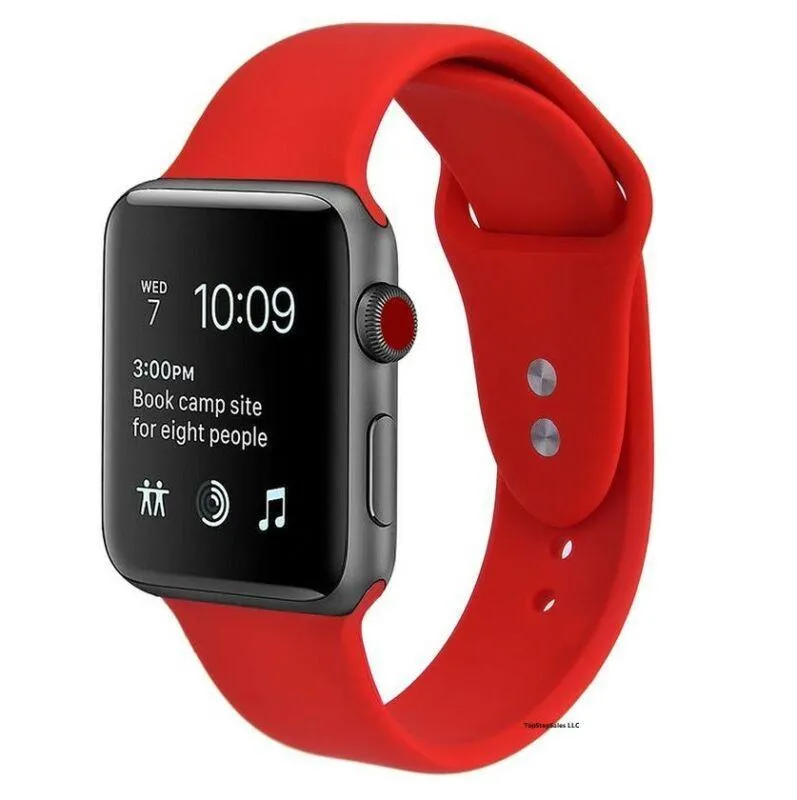 Silicone Strap Band for Apple Watch Sports Series 5/4/3/2/1 38mm 40mm 42mm 44mm