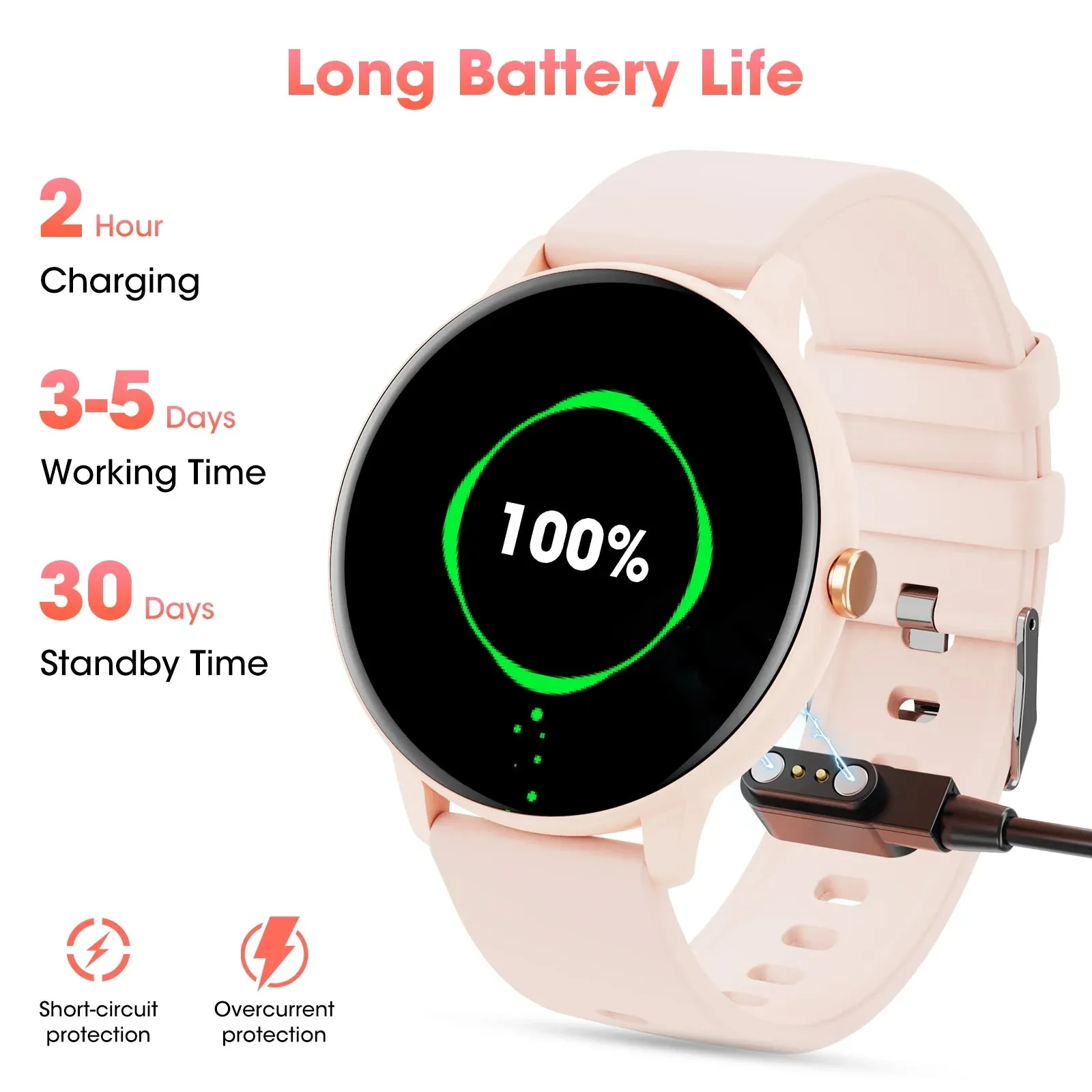 Smart Watch - 1.39" Touch Display, Call Function, Fitness Tracker, IP68 Waterproof