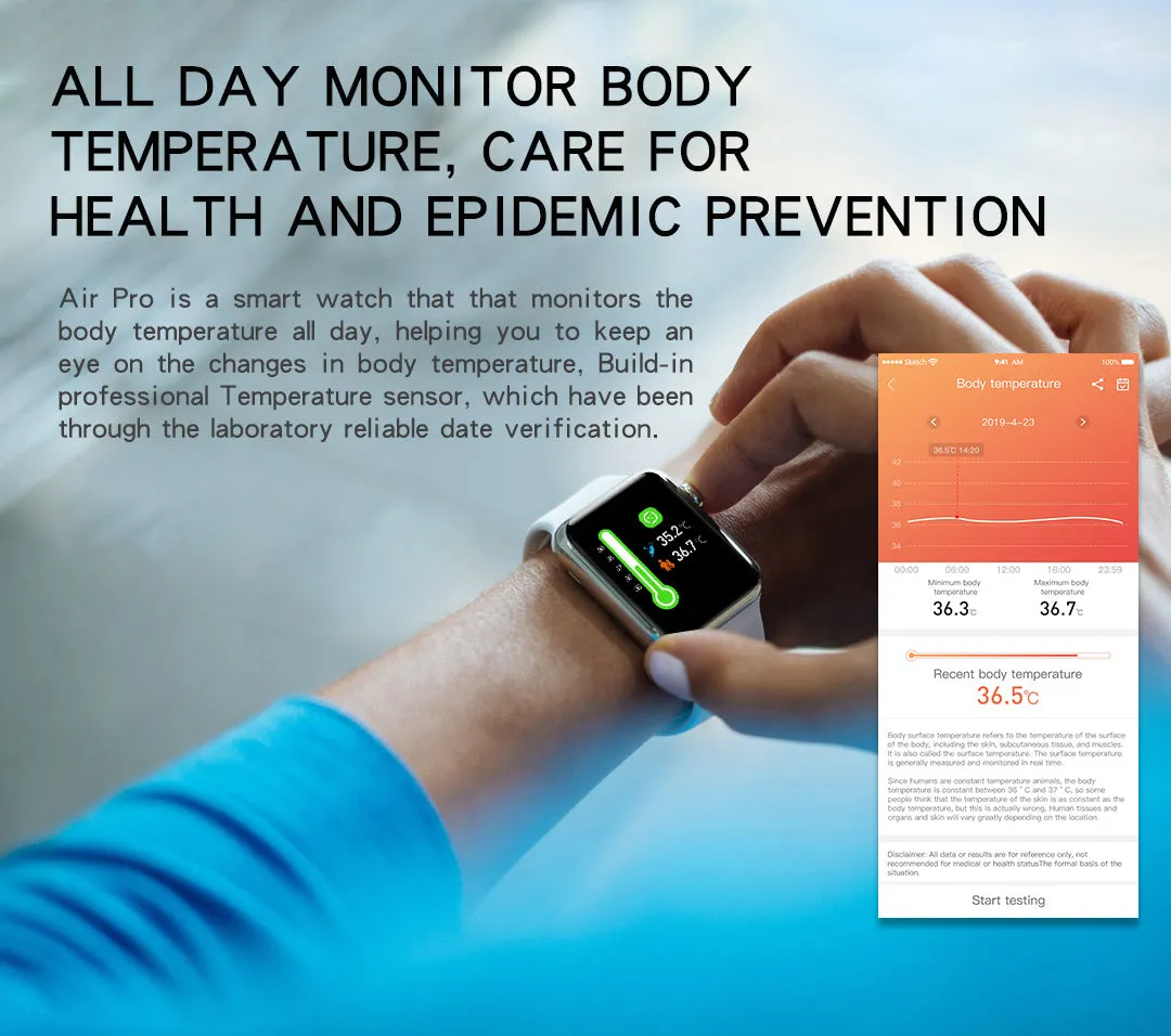 Smart Watch & Temperature Monitoring - Airpro