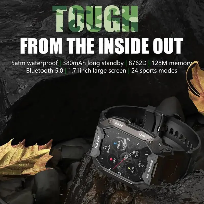 Smart Watches Outdoor Tacticals Sport Rugged Smartwatch 1.71 In Outdoor Tacticals Sport Rugged Smartwatch Rugged Outdoor