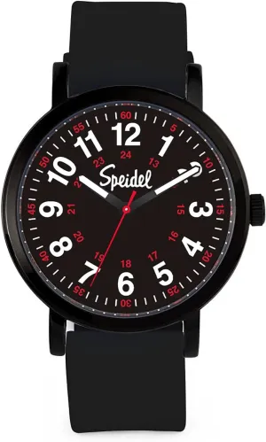 Speidel Original Scrub Watch for Nurse, Medical Professionals and Students  Various Medical Scrub Colors, Easy Read Dial, Military Time with Second Hand, Silicone Band, Water Resistant