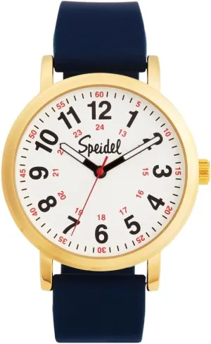 Speidel Original Scrub Watch for Nurse, Medical Professionals and Students  Various Medical Scrub Colors, Easy Read Dial, Military Time with Second Hand, Silicone Band, Water Resistant