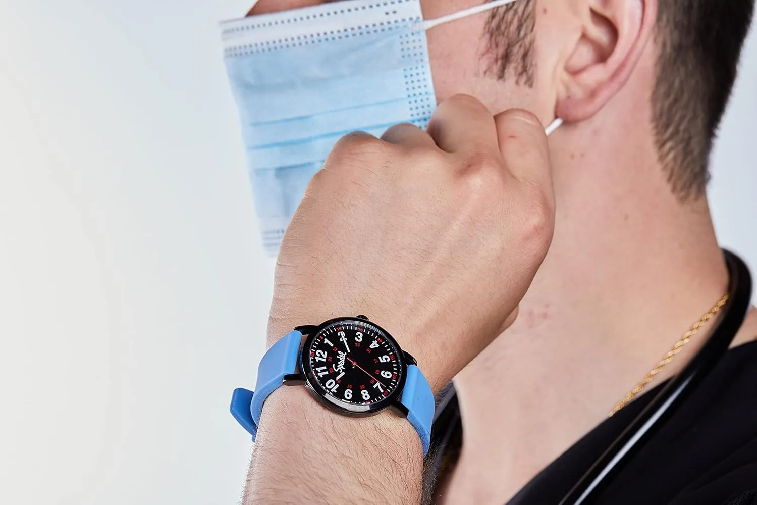 Speidel Original Scrub Watch for Nurse, Medical Professionals and Students  Various Medical Scrub Colors, Easy Read Dial, Military Time with Second Hand, Silicone Band, Water Resistant