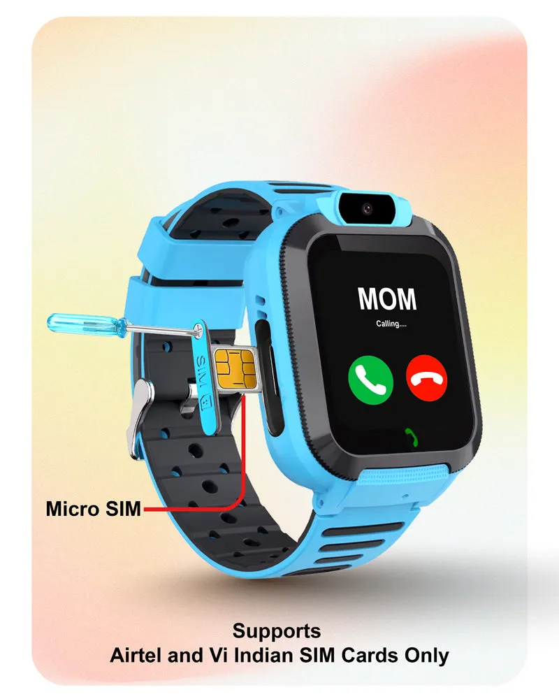 Spiky Basilisk Kids' Cute Waterproof Smartwatch With GPS - Black