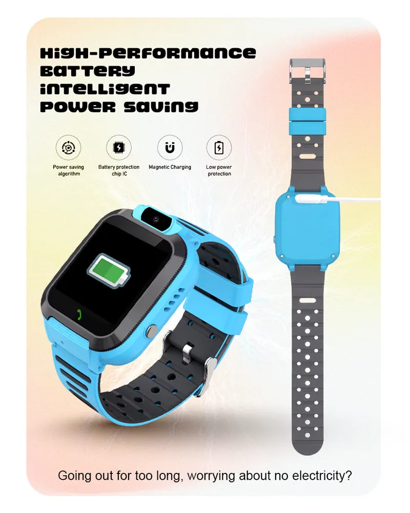 Spiky Basilisk Kids' Cute Waterproof Smartwatch With GPS - Black