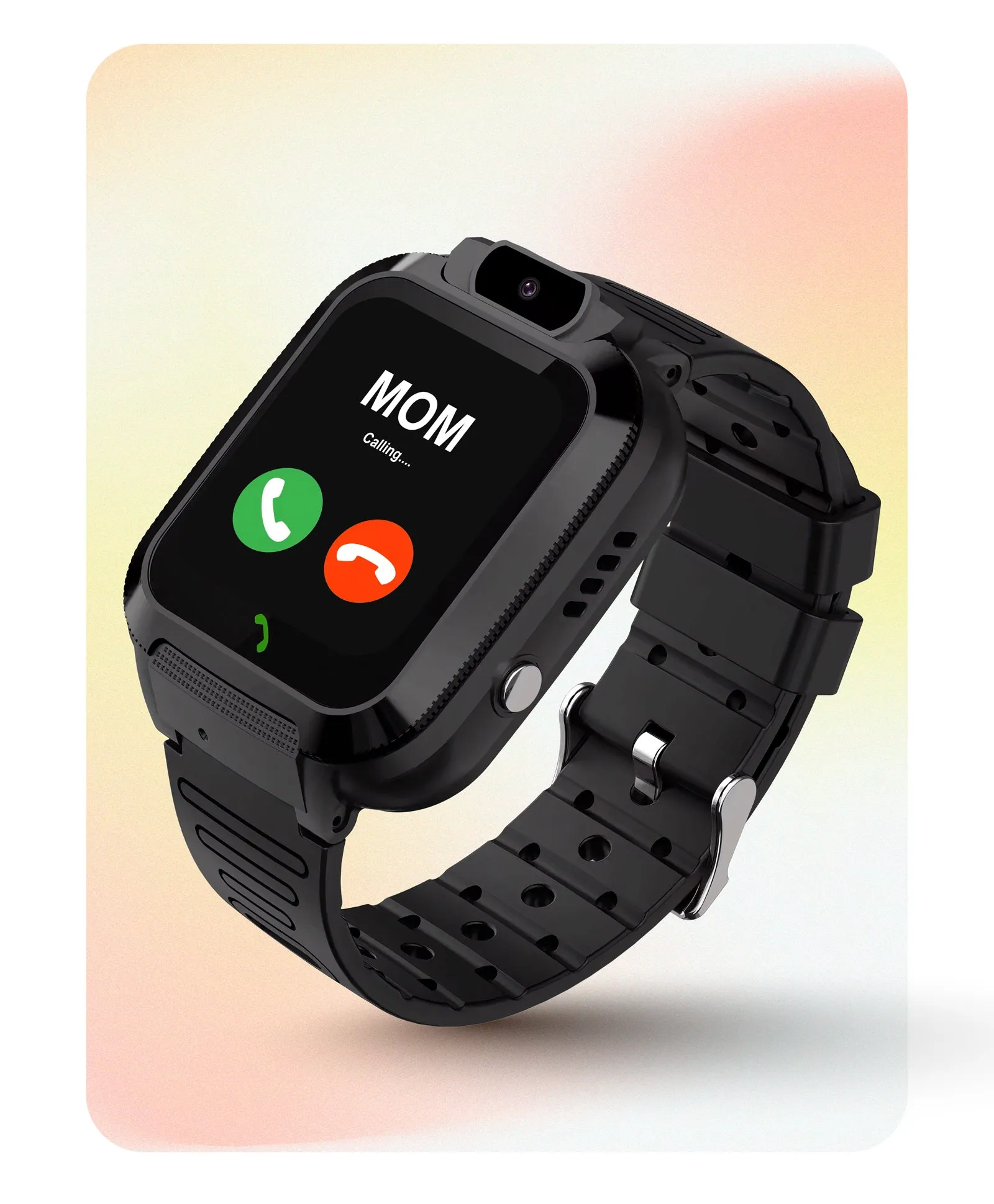 Spiky Basilisk Kids' Cute Waterproof Smartwatch With GPS - Black