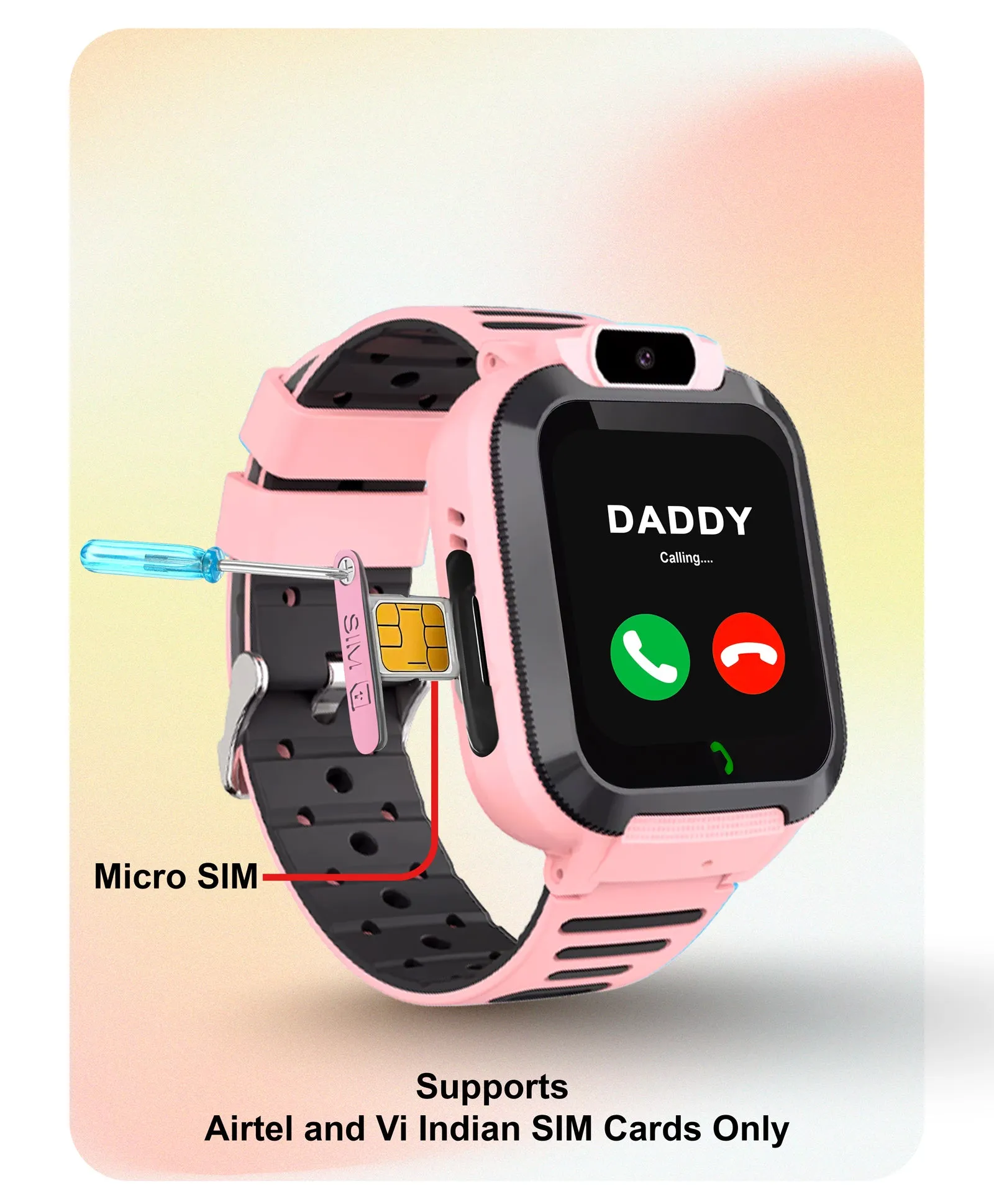 Spiky Basilisk Kids' Cute Waterproof Smartwatch With GPS - Black