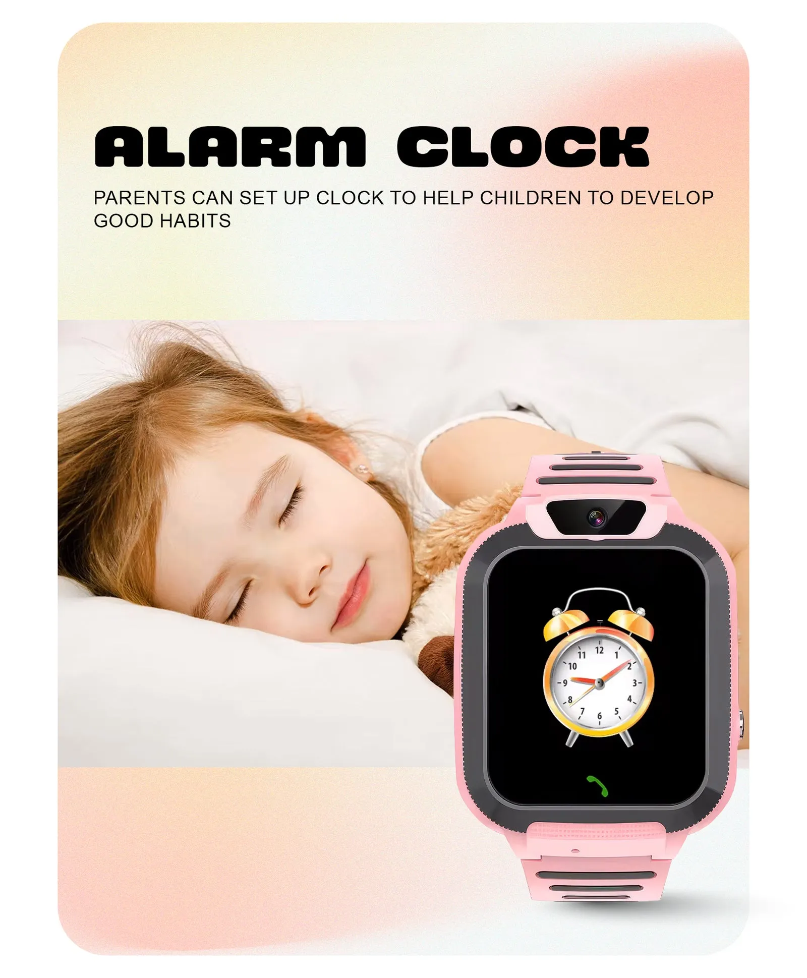 Spiky Basilisk Kids' Cute Waterproof Smartwatch With GPS - Black