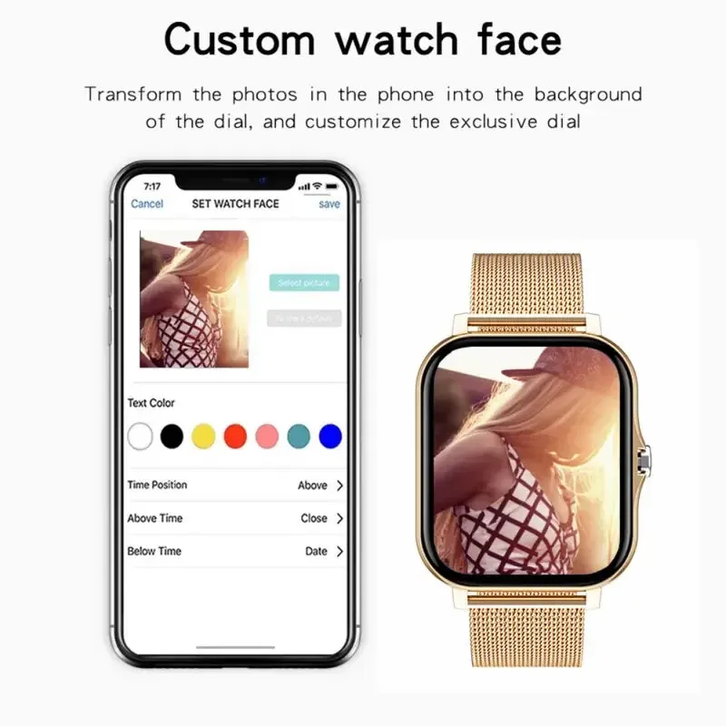Sport Smart Watch For Men Women  Touch Screen Fitness Watches Bluetooth Calls Digital Smartwatch Wristwatch NEW