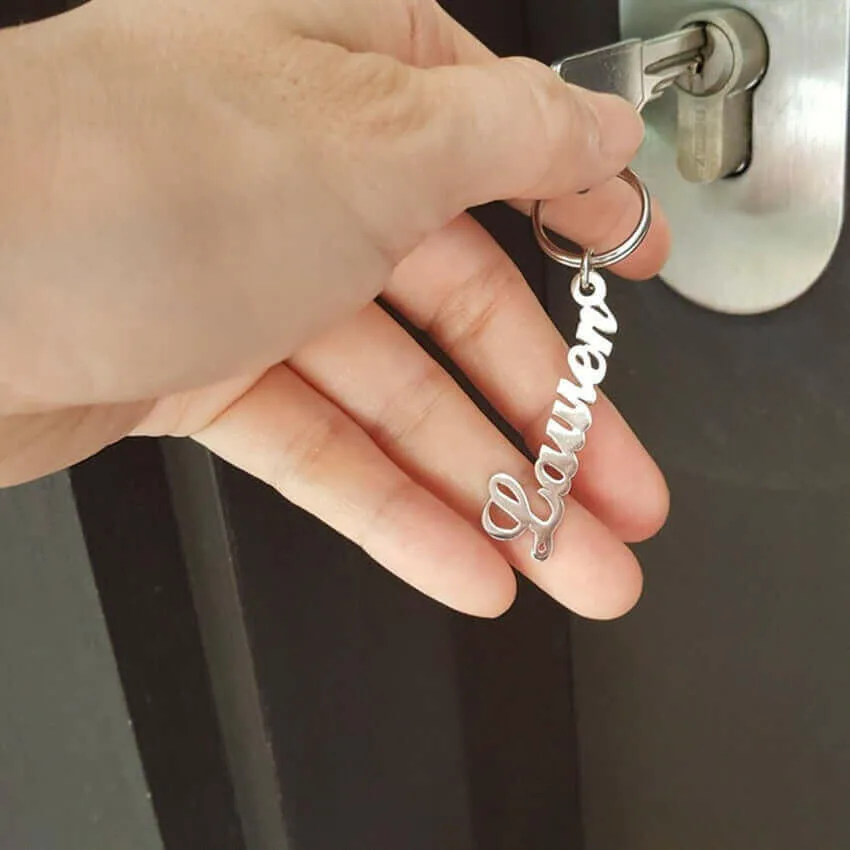 Stainless Steel Custom Any Name Keychain
