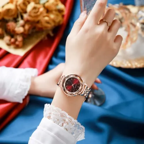 Stainless Steel Women Fashion Elegant Diamond Watches