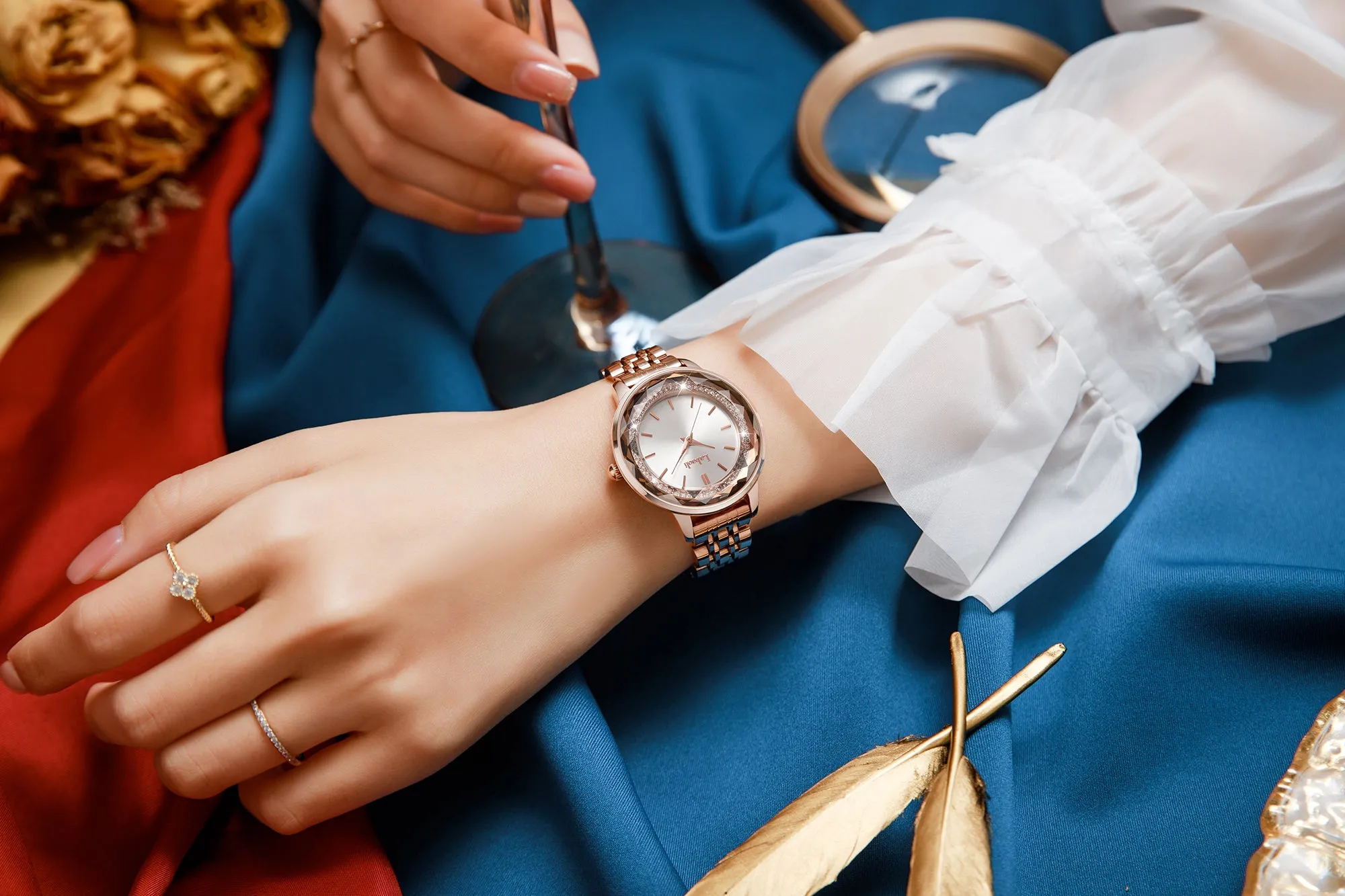Stainless Steel Women Fashion Elegant Diamond Watches
