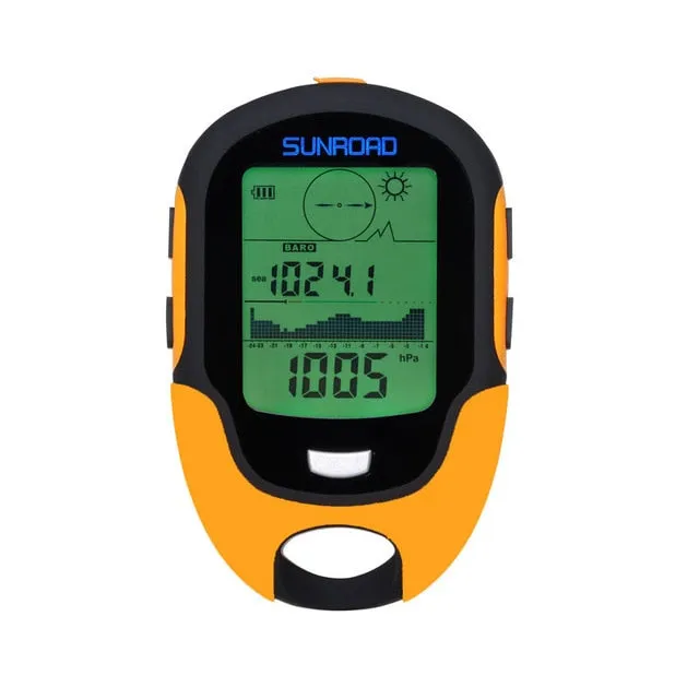 SUNROAD GPS Tracker Locator Finder Navigation Compass Handheld USB Rechargeable Digital Altimeter Barometer GPS Reloj Watches