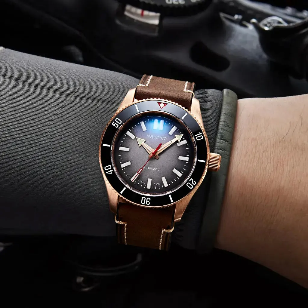 Super Star Bronze Tritium Black Dial(SWISS MADE Sellita sw200-1) No Date