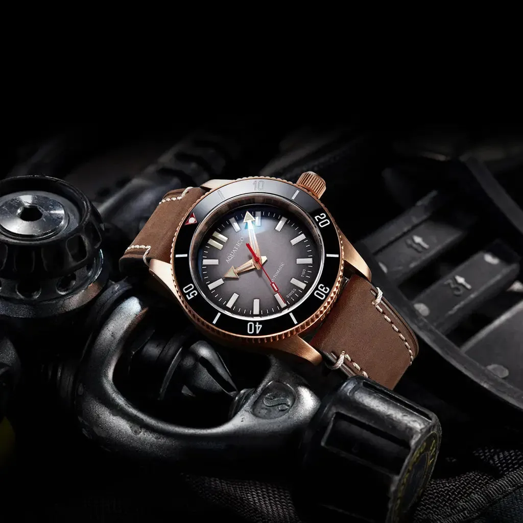 Super Star Bronze Tritium Black Dial(SWISS MADE Sellita sw200-1) No Date