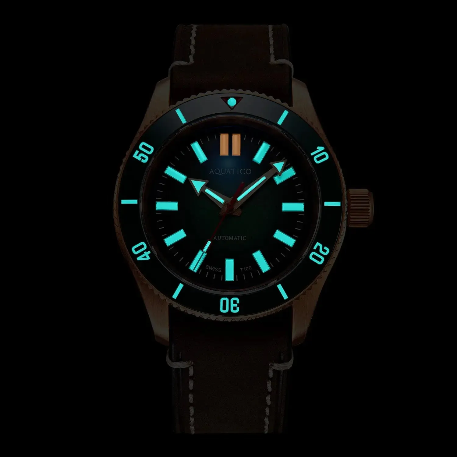 Super Star Bronze Tritium Black Dial(SWISS MADE Sellita sw200-1) No Date