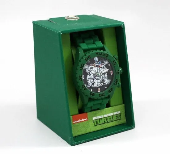 Teenage Mutant Ninja Turtles TMNT Group Shot Green Rubber Strap Watch (TMN9046)